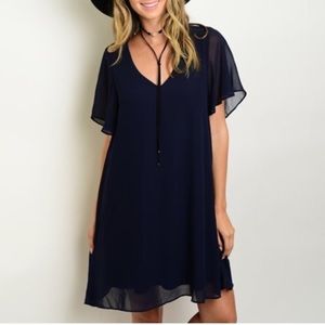 SALE WILA Chic Navy Shift Dress